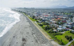 The Hokitika CBD and seafront, looking northeast towards Greymouth, is already identified as a severe coastal hazard within the district plan and at severe risk from coastal inundation via the Hokitika River mouth.