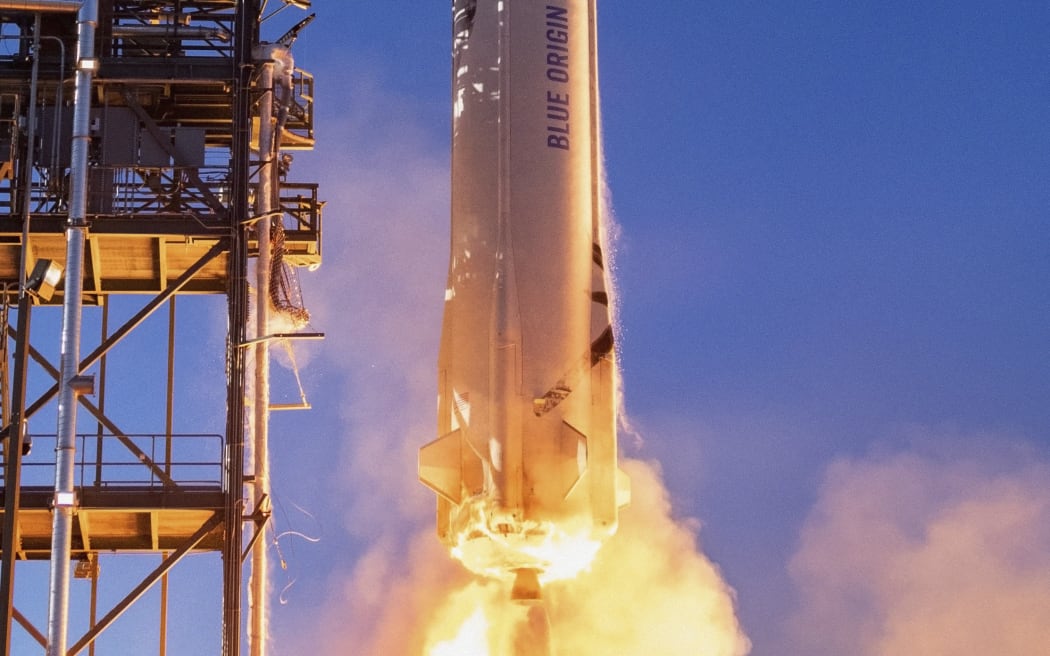 Jeff Bezos will send humans into space for the first time on July 20, for a journey of a few minutes in zero gravity aboard his New Shepard rocket.