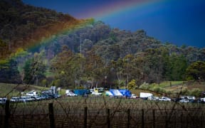 Victoria Police has deployed more than 450 people in the search for Dezi Freeman. (ABC News: Danielle Bonica)