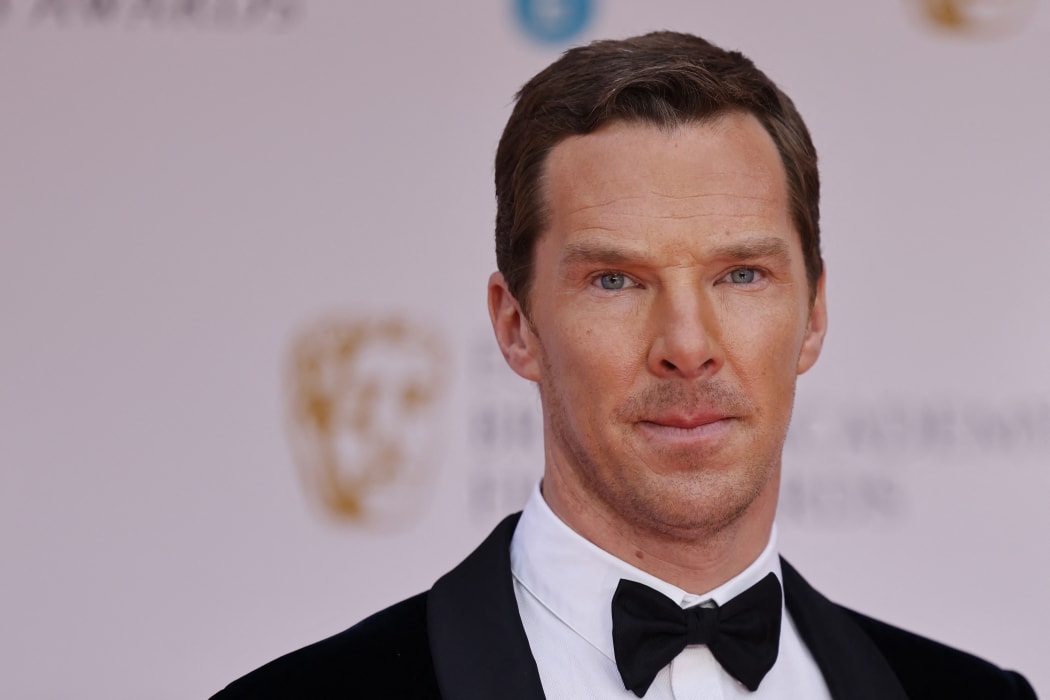 British actor Benedict Cumberbatch poses on the red carpet upon arrival at the BAFTA British Academy Film Awards at the Royal Albert Hall, in London, on 13 March 2022.