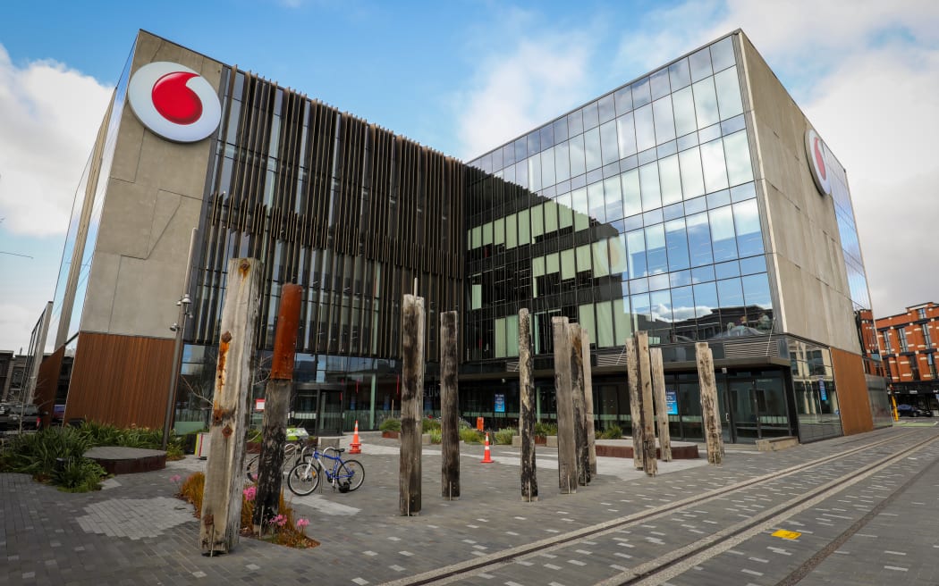 Exterior shots of Vodafone's office in Chch