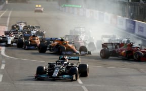 Lewis Hamilston for Mercedes AMG during the Formula 1 Azerbaijan Grand Prix 2021 on 6 June 2021 on the Baku City Circuit, in Baku, Azerbaijan.