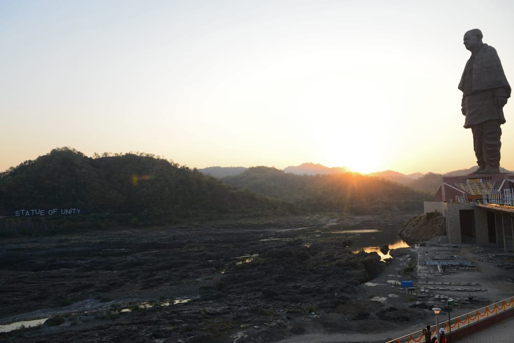 The "Statue Of Unity", the world's tallest statue dedicated to Indian independence leader Sardar Vallabhbhai Patel.