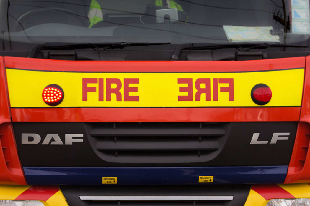 Front of a fire service truck