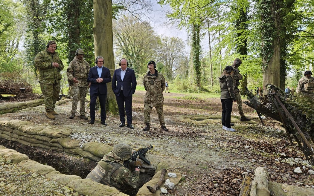 UK Prime Minister Sir Keir Starmer and NZ Prime Minister Christopher Luxon observed a joint defence operation to train Ukrainian troops in the South of England on 23 April 2025.