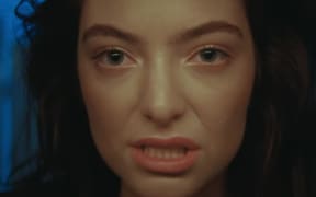 A screenshot from the Lorde video for Green Light
