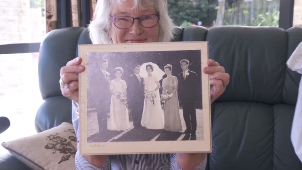 Mystery wedding solved: Janise Street with one of her wedding photos.