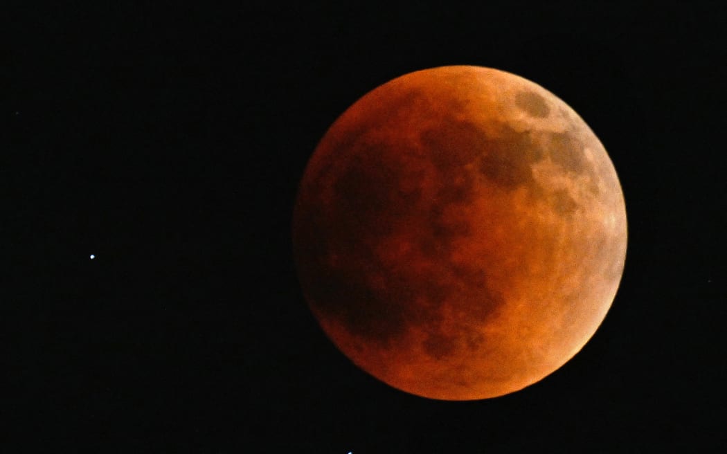 Blood Moon, total lunar eclipse in Charlotte, NC, United States on 15 May 2022.