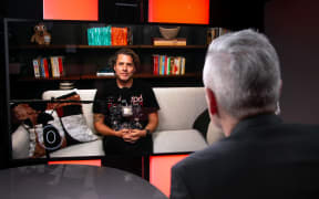 Mark Manson interviewed by Guyon Espiner via video Link at Whakaata Māori