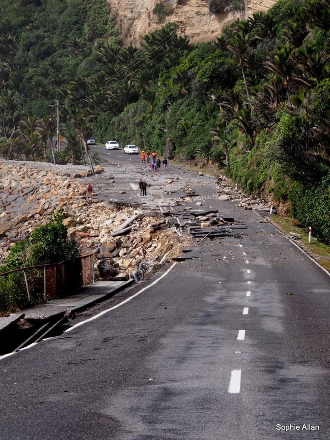 Destruction from storm Fehi on the West Coast.