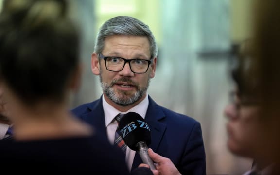 Iain Lees-Galloway speaks to journalists