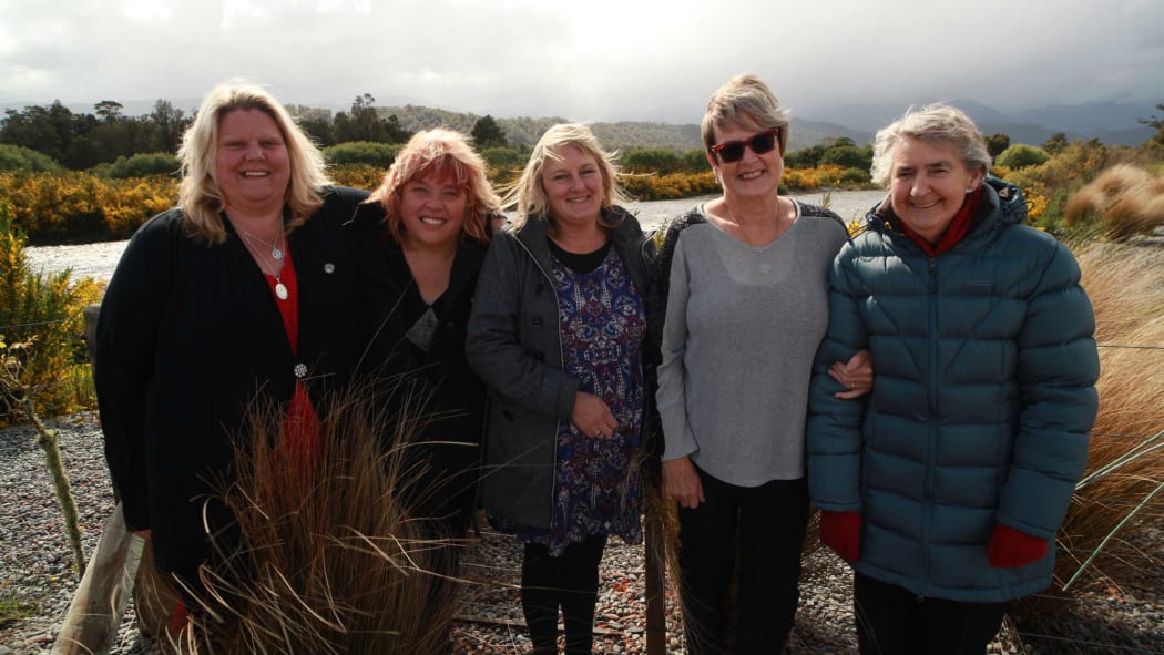 Five of the women featured in the film: Nan Dixon, Kath Monk, Anna Osborne, Brenda Rackley and Sonya Rockhouse