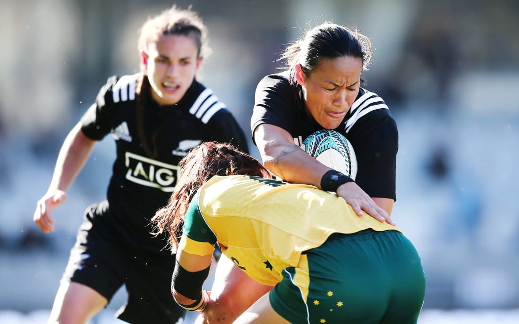 Shontelle Stowers (seen here playing for Australia in rugby) will represent Samoa in rugby league.