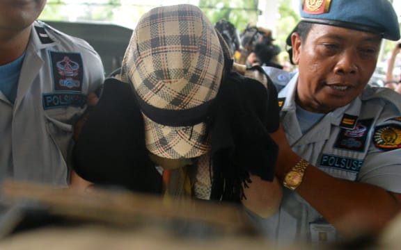 Schapelle Corby was escorted out of prison to a police van.