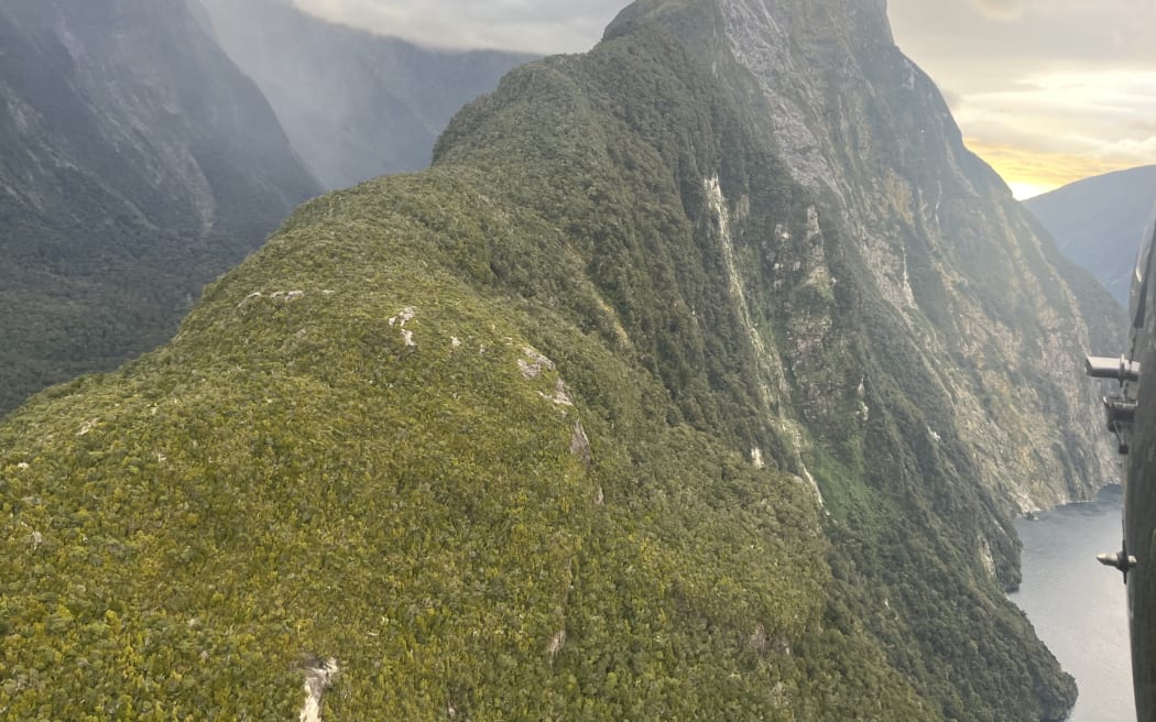 A photo of the search area on Tuesday.