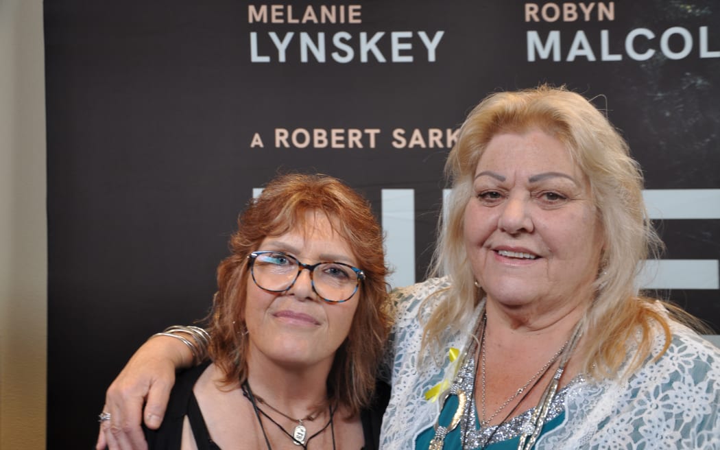 Anna Osborne and Sonya Rockhouse at the Pike River film premiere in Greymouth.