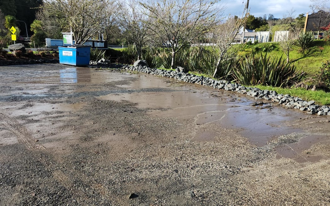 Heavy rain overnight caused flooding in Puhoi on 9 August, 2022.