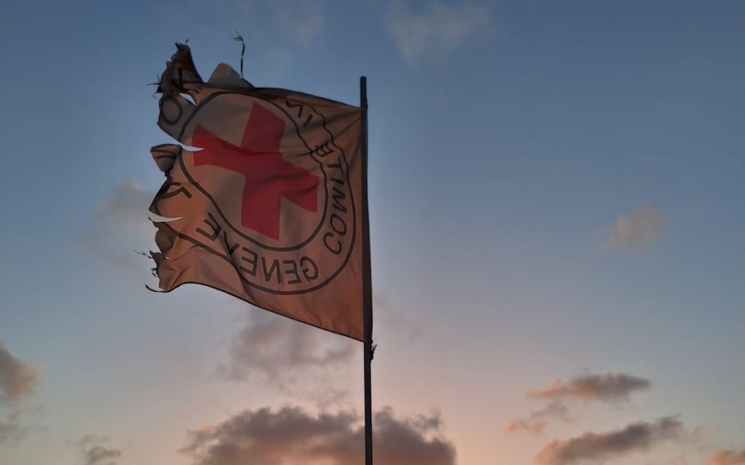 flag flying over Rafah, Gaza