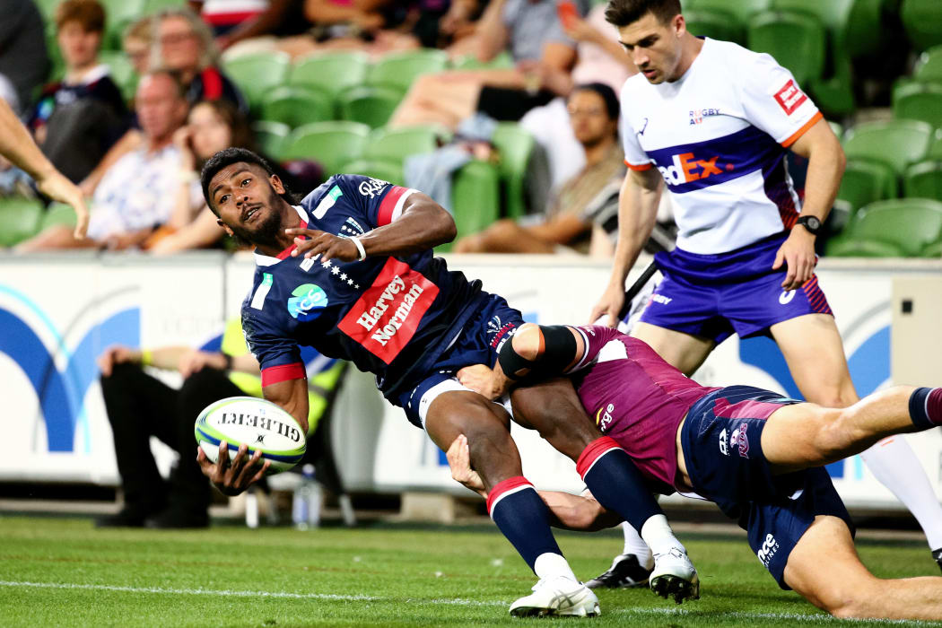 Frank Lomani in action for the Melbourne Rebels.