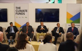 Pacific leaders at the launch of the Blue Pacific Prosperity initiative in Dubai.