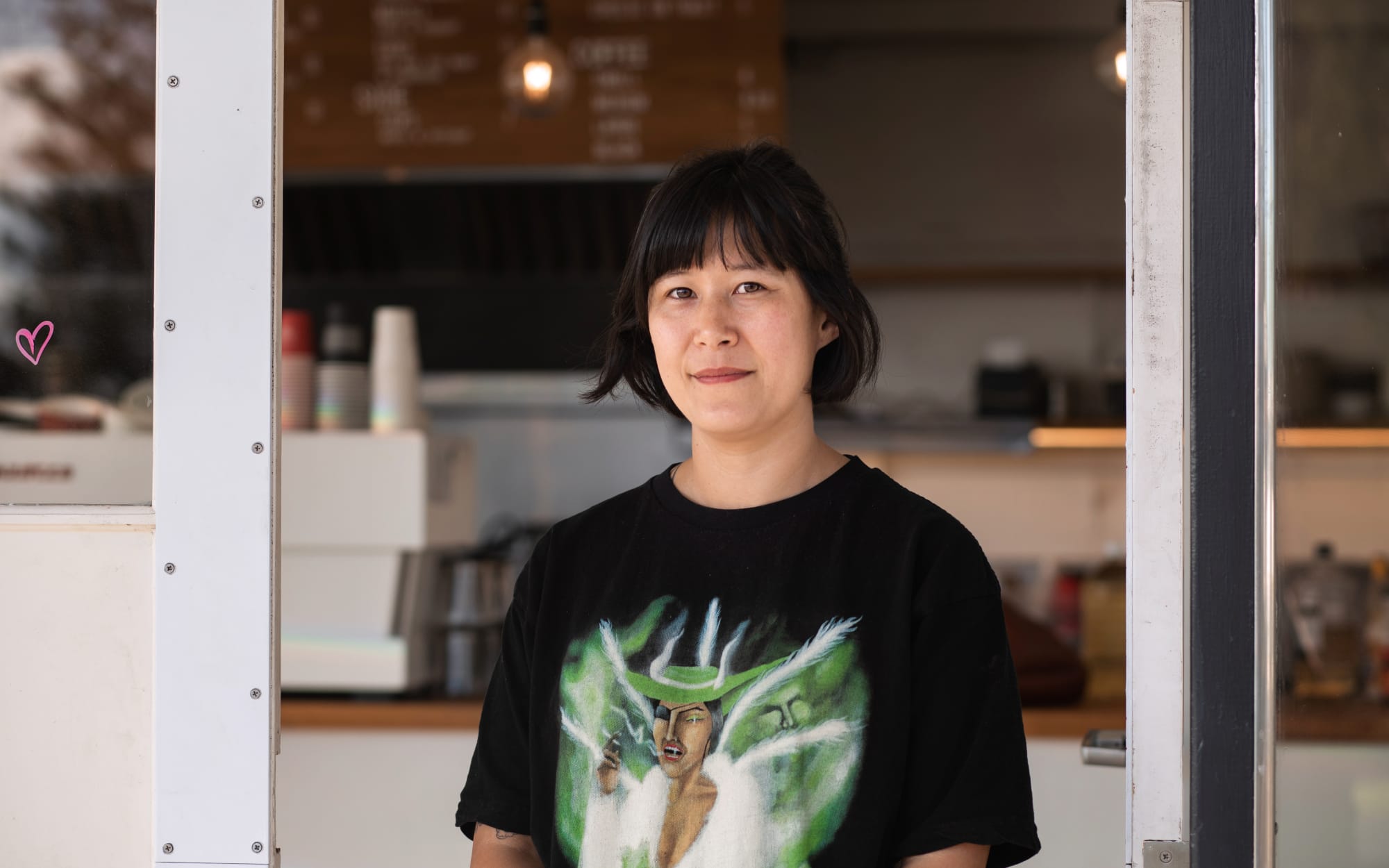 Cafe owner Aletheia at her cafe Hare and the Turtle.