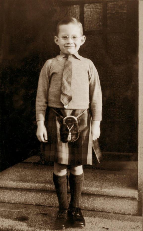 A wee Marshall with his new glasses