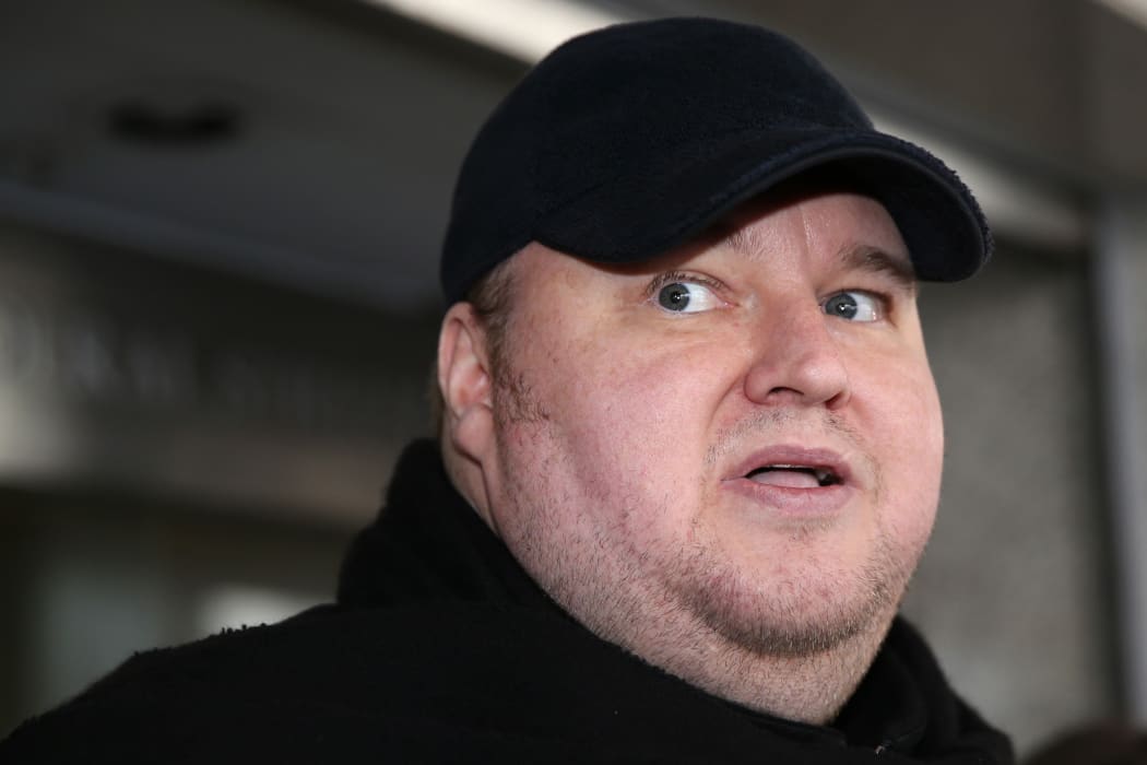 Kim Dotcom after a court appearance in Auckland in 2015.