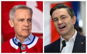 Canada election - Mark Carney, left and Pierre Poilievre