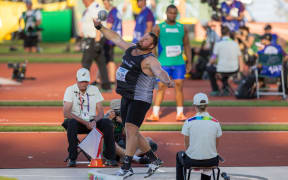 Tom Walsh at the 2022 World Athletics Championships, shot put