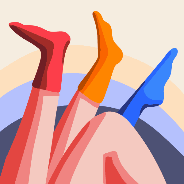 Feet, socks, illustration