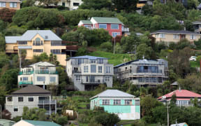 Houses on the hills of Lyttelton.
