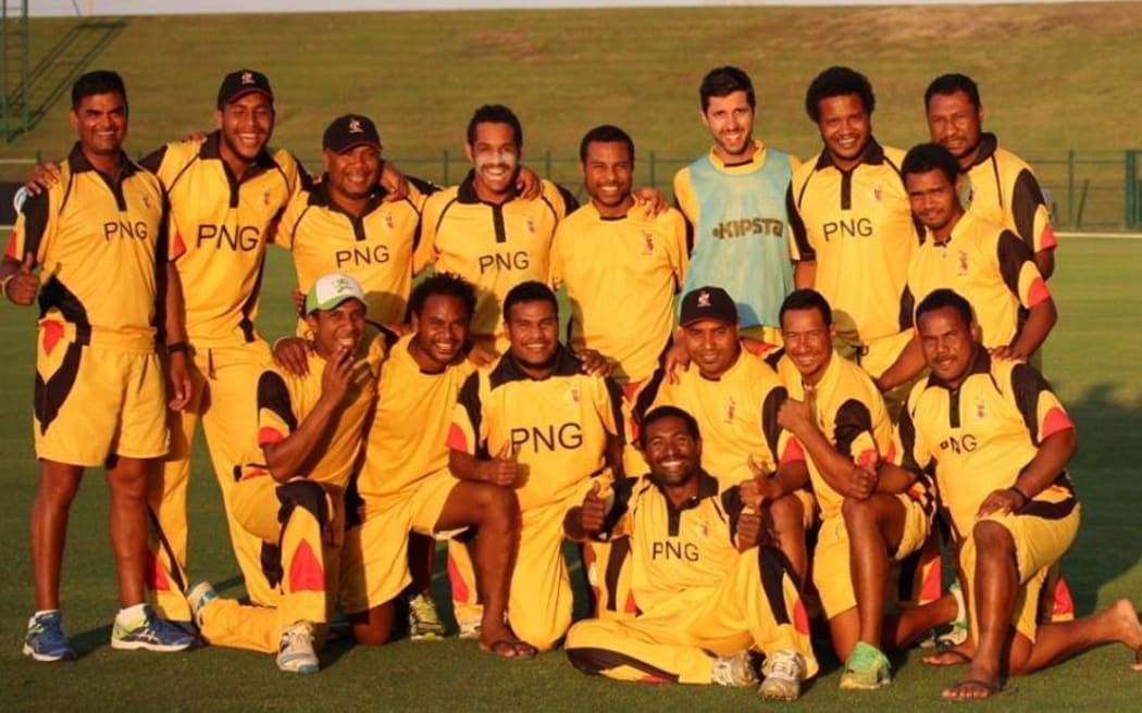 The Papua New Guinea Cricket team in the UAE.