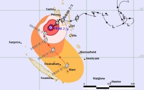 The latest tracking threat map for the category 4 Cyclone Hola.