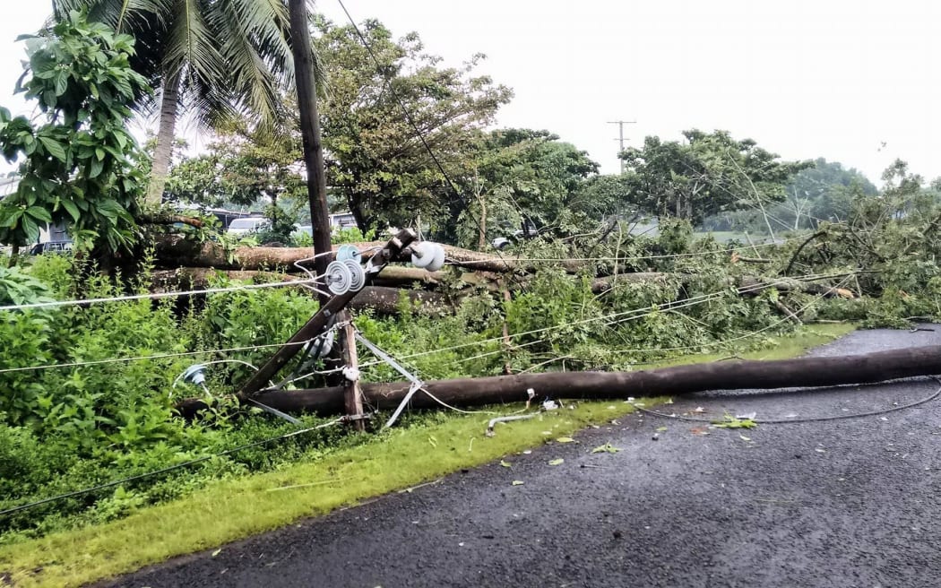 More powerlines down following tropical cyclone Amos.