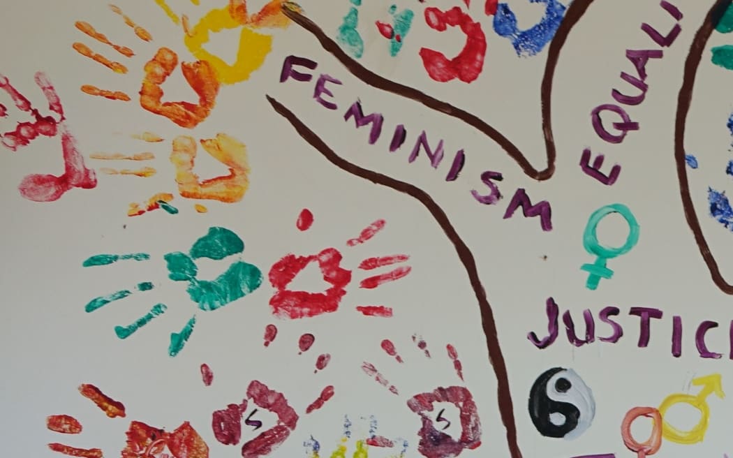 Artwork at the Fiji Women's Rights Movement's headquarters in Suva, Fiji