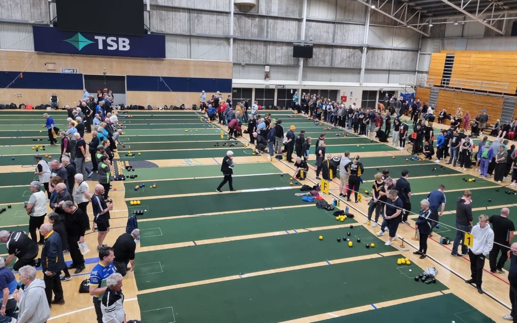 More than 500 indoor bowlers were in action at the TSB Stadium in New Plymouth.
