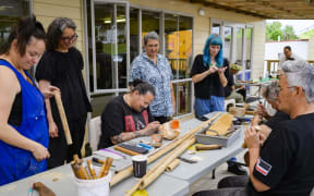 Wāhine Carvers wānanga.