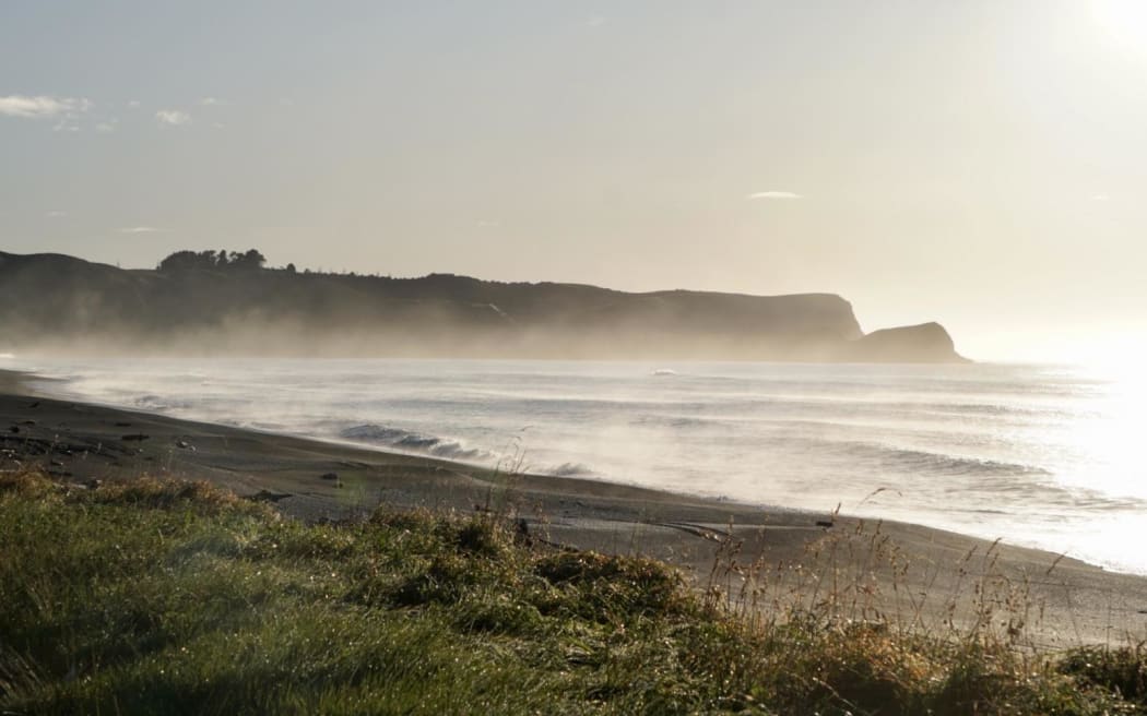 The view leaving Bay View, Napier, heading north on SH2