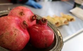 Pomegranate Kitchen's title fruit on display