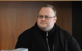 Kim Dotcom during the extradition hearing.
