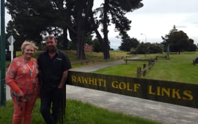 New Brighton locals Cathy Baker and Robbie Baigent are campaigning to stop a proposal to have the Rawhiti golf course turned into housing.