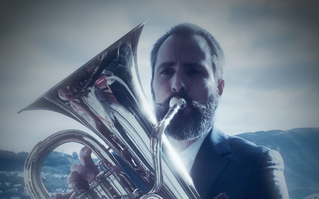 Euphonium player Byron 'Buzz' Newton
