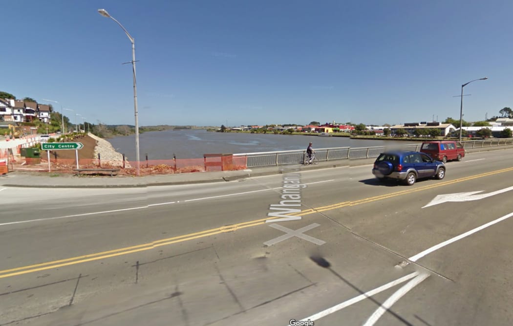 A car plunged into the Whanganui River just after midnight.