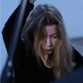 publicity shot of Swiss composer Esther Flückiger