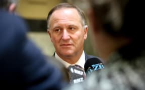John Key during bridge run over the GCSB.