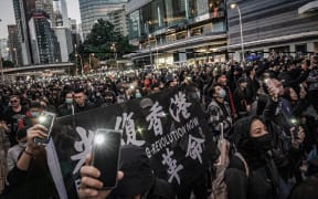 800,000 people join a pro-democracy march in Hong Kong on Dec 8, 2019 .
