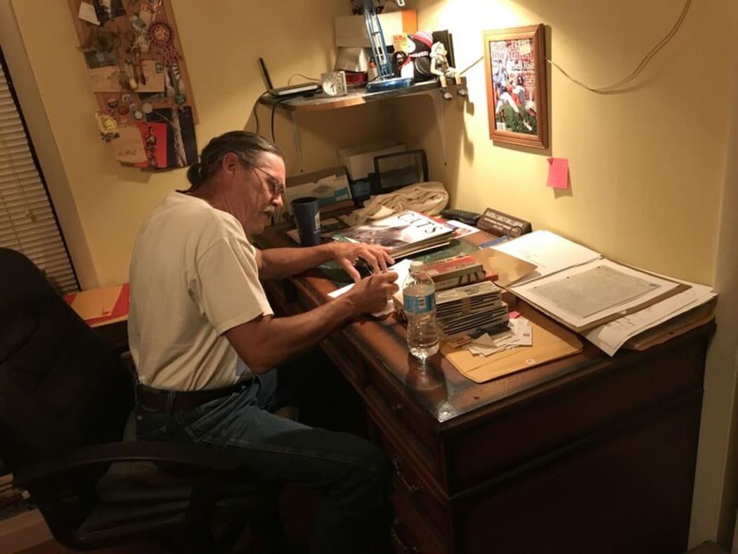 Bobby Ingram at his writing desk