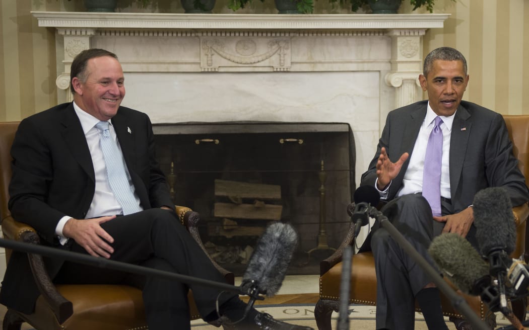 John Key with US President Barack Obama earlier this year. The US is leading an alliance against Islamic State.