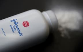 A container of Johnson's baby powder made by Johnson & Johnson