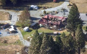 The devastation left behind at The Barn at Killin Bed and Breakfast at Lake Ohau